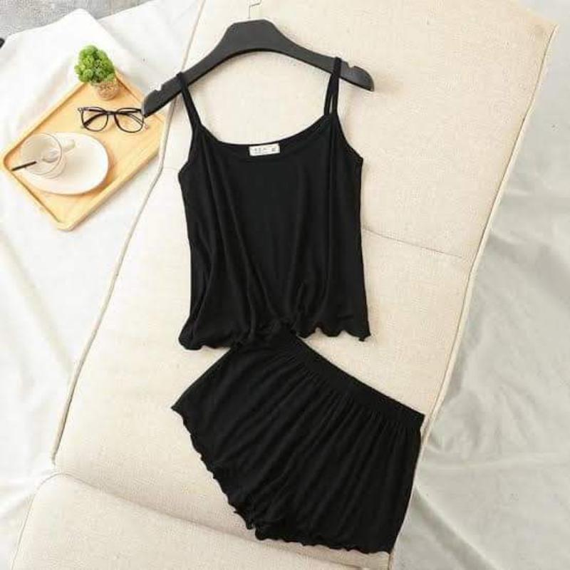 Luxurious 3 Pcs Women's Stitched Silk Night Suit with Shorts - V-Neck Plain Elegance